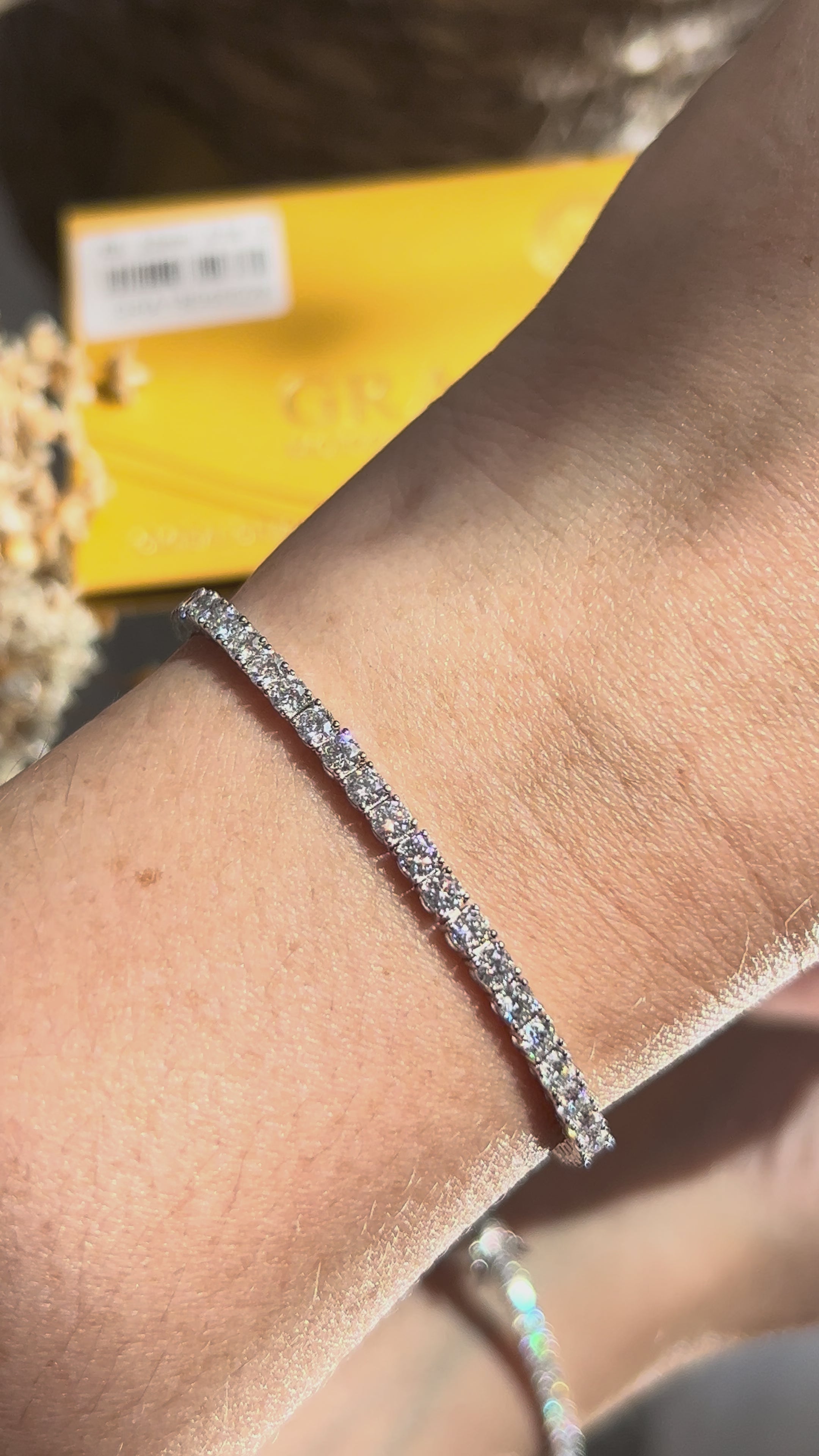 Pulseira Riviera Moissanite 3.0 mm 0,1CT 17,5cm (10 pontos)