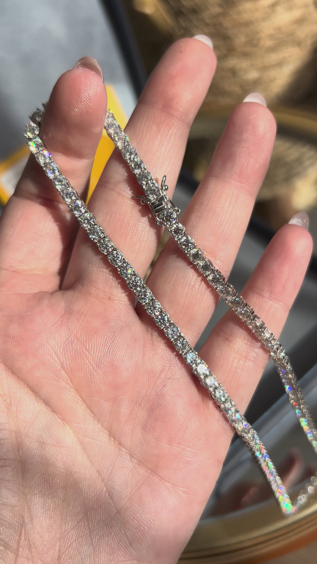 Colar Riviera Moissanite 4.0 mm 0,3CT 43cm (30 pontos)