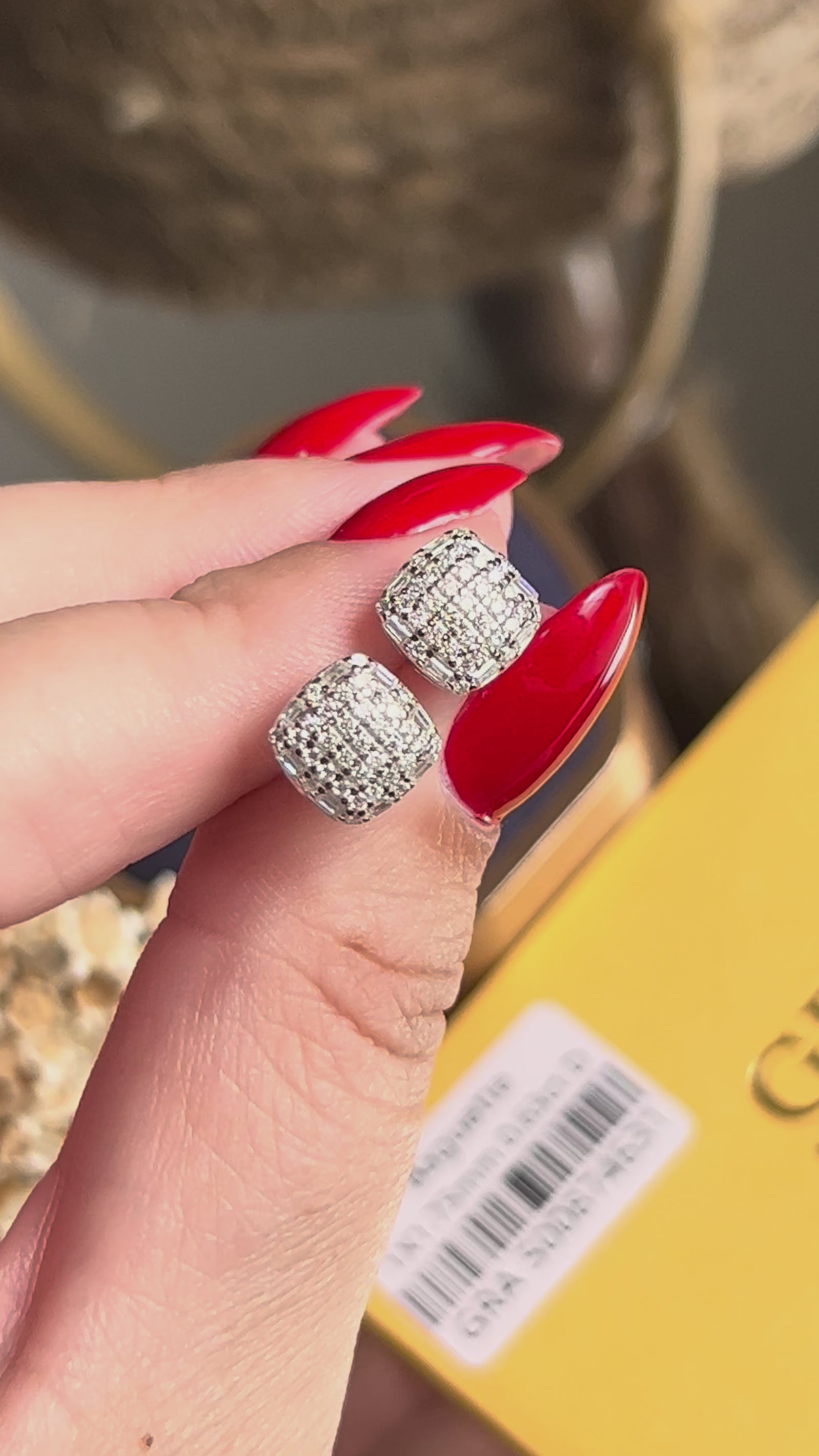 Brinco Square Baguete Moissanite 0,63CT