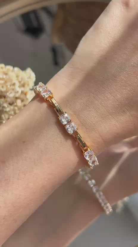 Pulseira Riviera Square Dourada