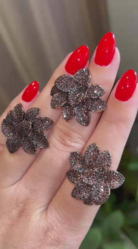 Conjunto Brinco e Anel Brown