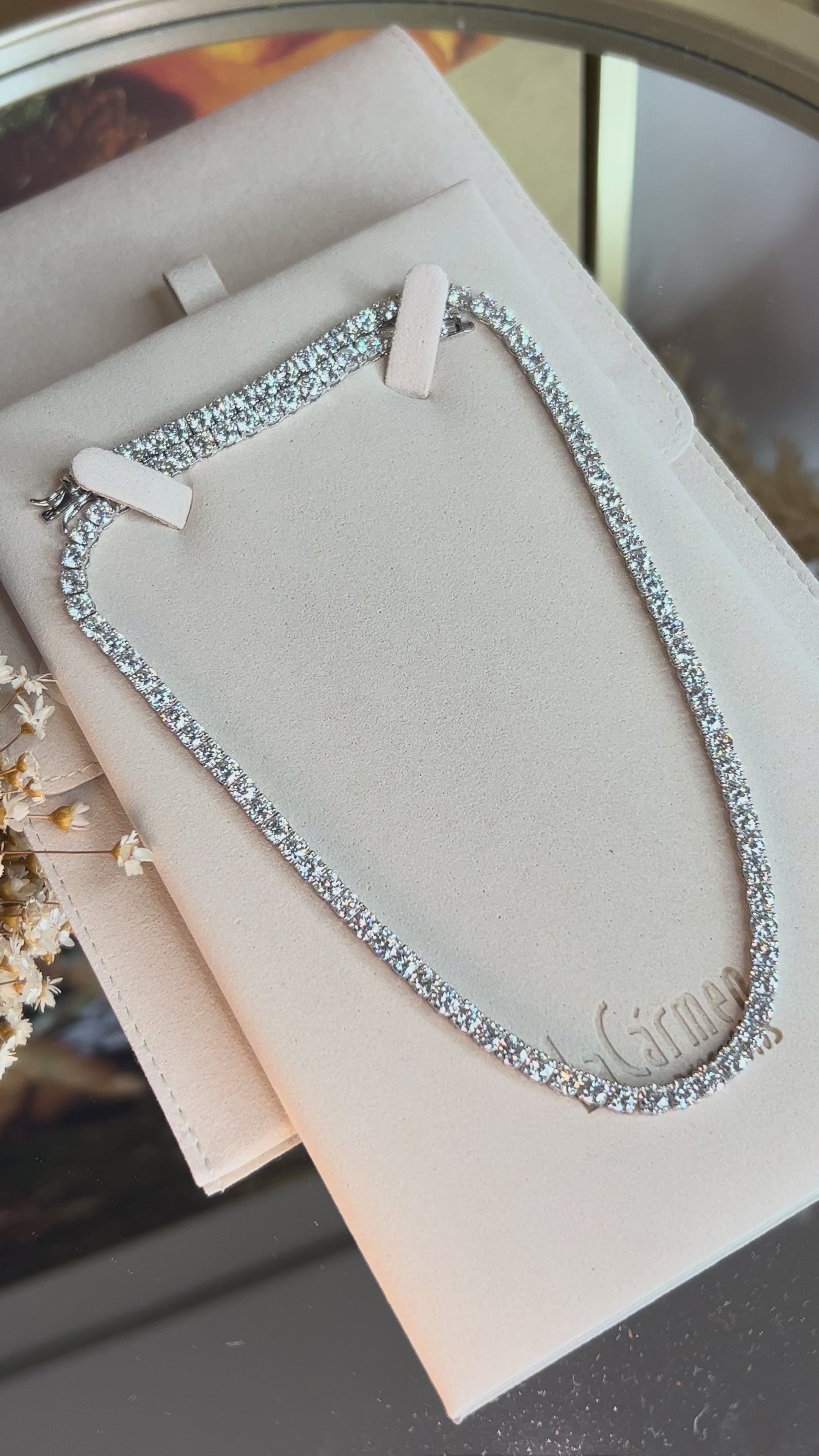 Colar Riviera Moissanite 4.0 mm 0,3CT 43cm (30 pontos)