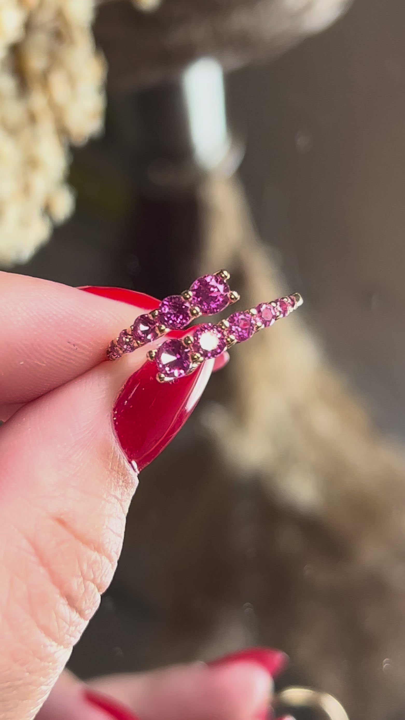 Anel Degradê Safira Rosa/Pink