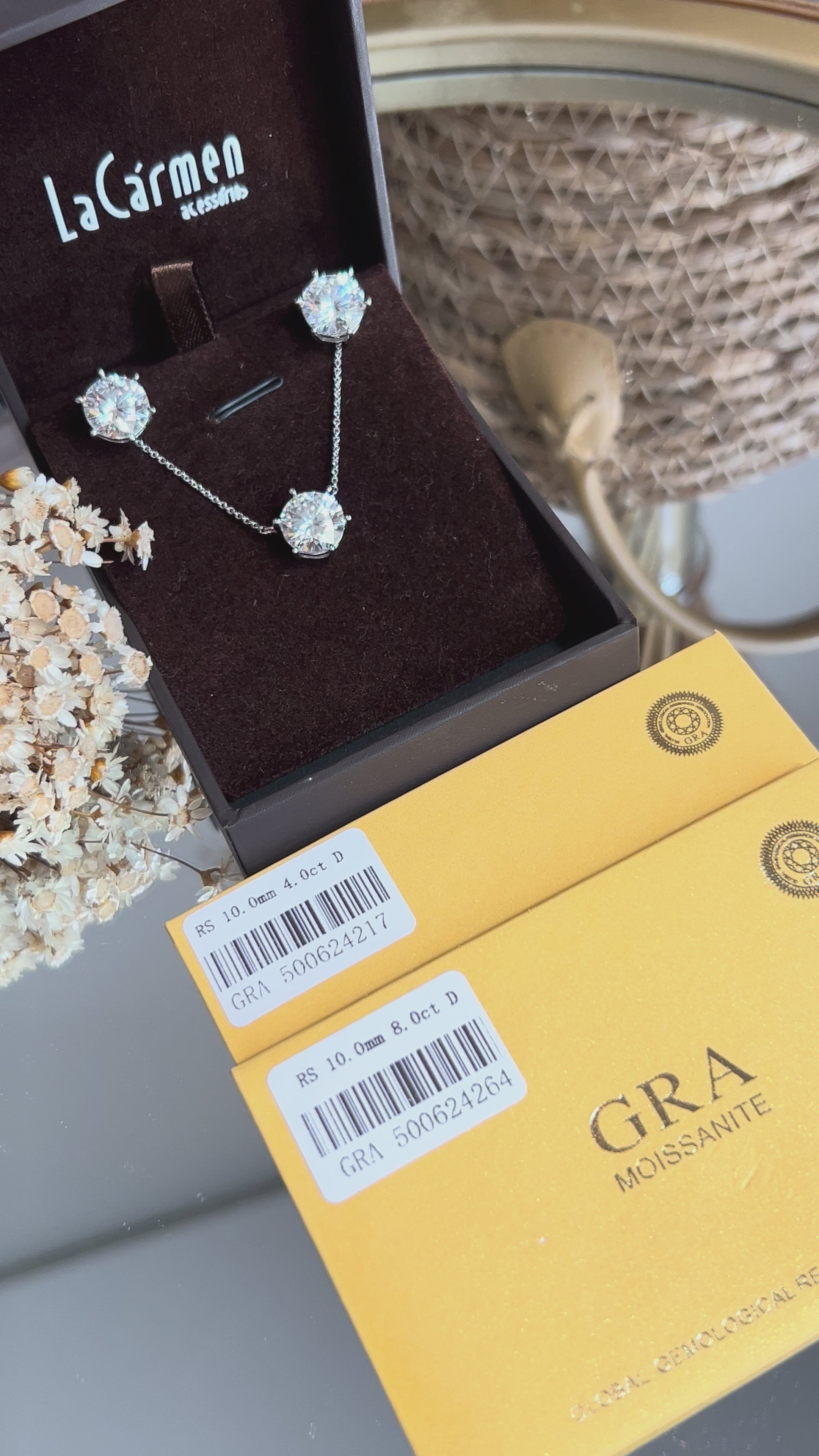 Colar Solitário 10mm 4ct