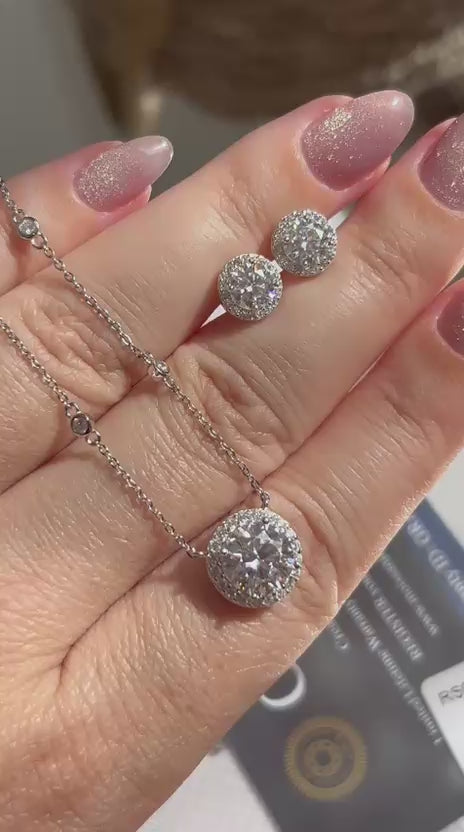 Colar Solitário 9mm 3.00ct Moissanite