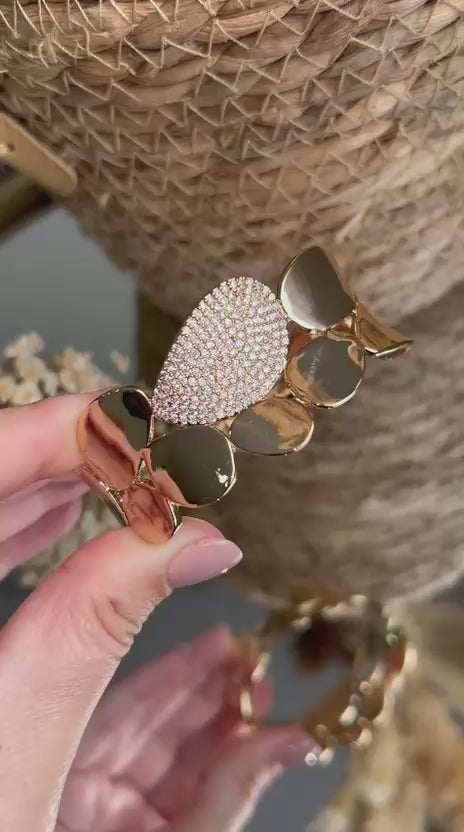 Bracelete Gotas Orgânicas Dourado