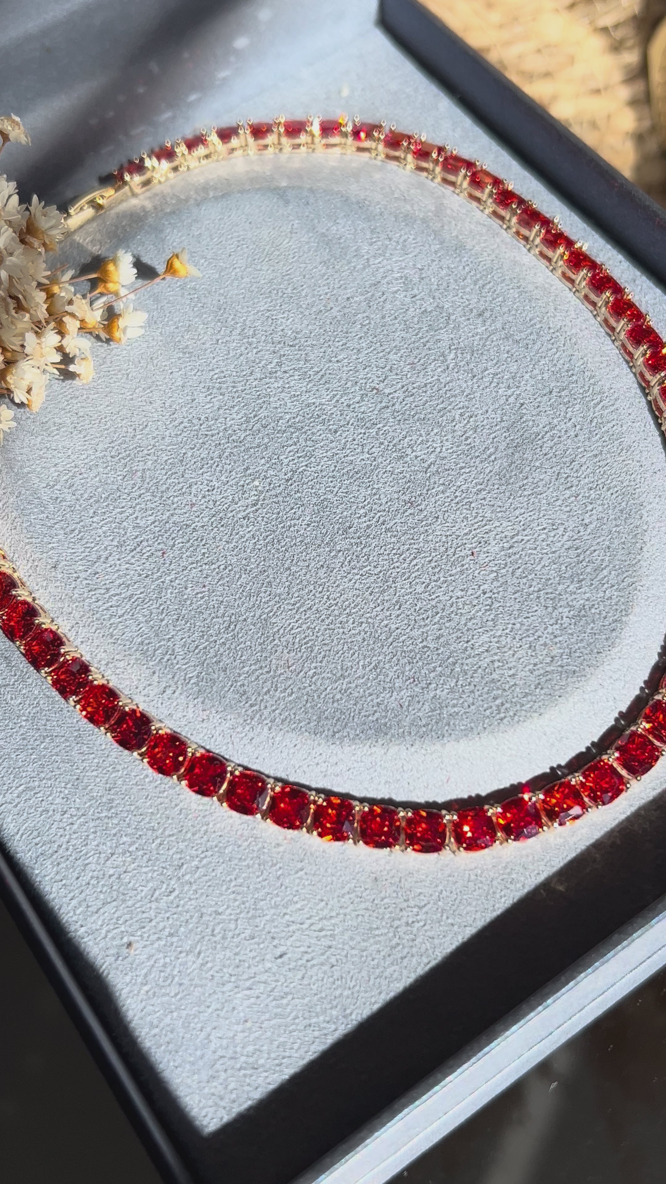 Colar Riviera 6mm Tangerina/Aperol Dourada