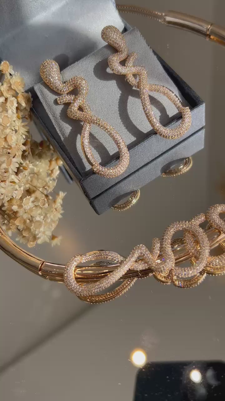 Conjunto Brinco e Colar Snake