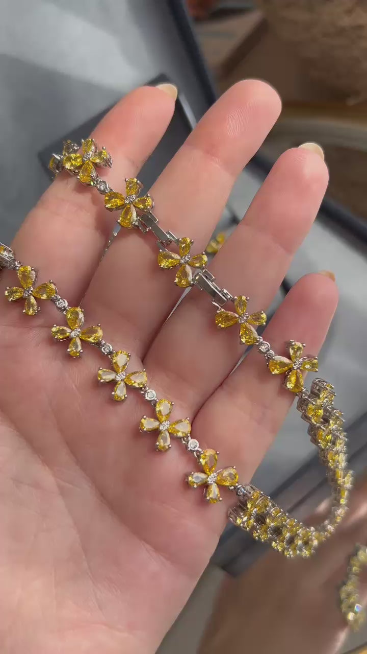 Conjunto Brinco e Colar Butterfly Fancy Yellow