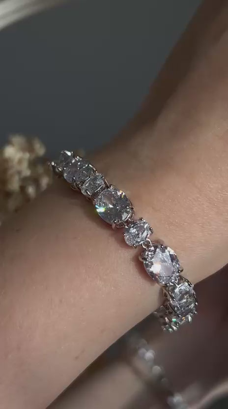Pulseira Riviera Pedras Ovais Mesclado
