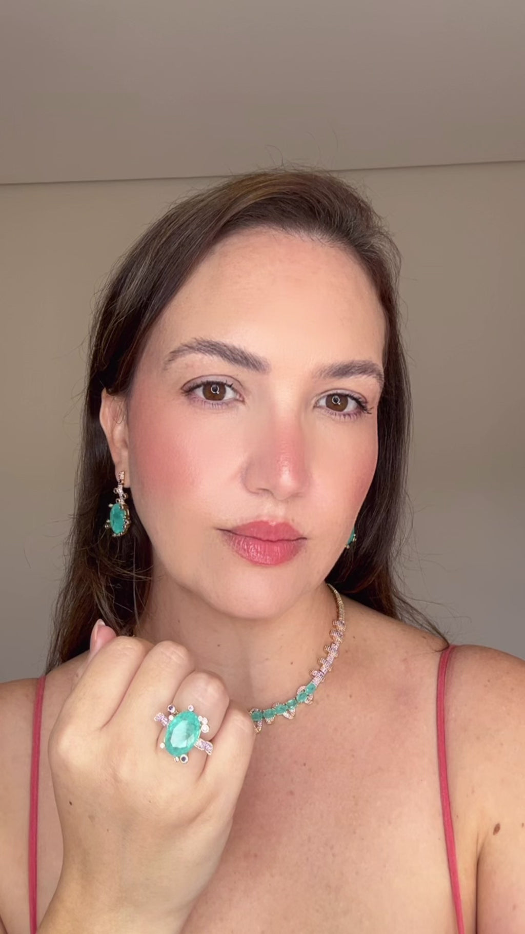 Conjunto Brinco e Anel Nara Turamalina