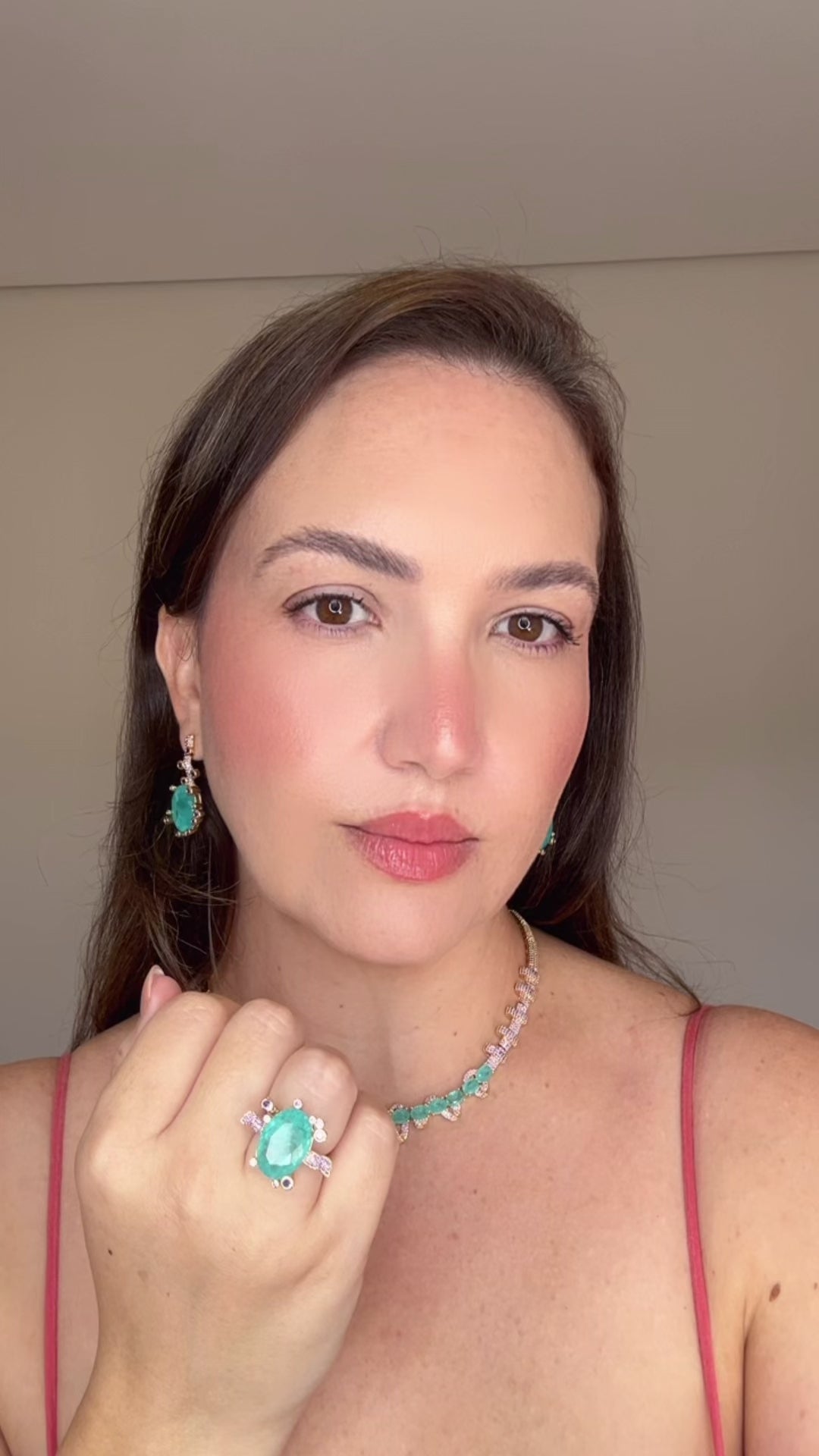 Conjunto Brinco e Anel Nara Turamalina