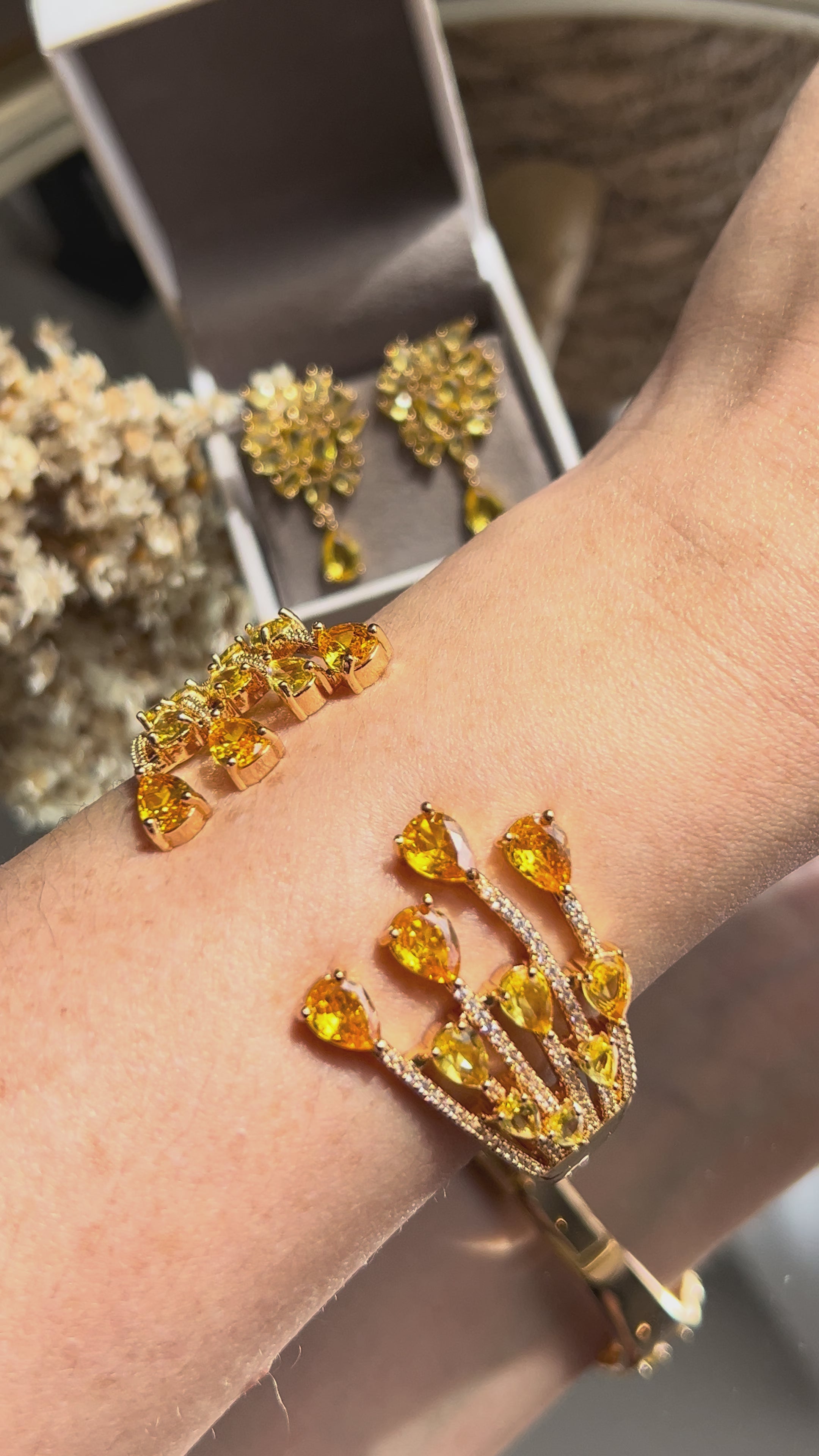 Bracelete Érica Fancy Yellow Dourado