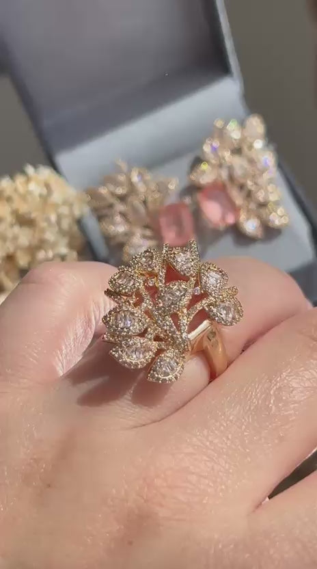 Conjunto Brinco e Anel Diane Morganita