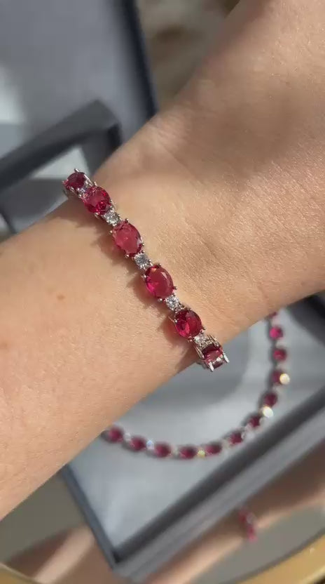 Pulseira Riviera Pedras Ovais Rubelita