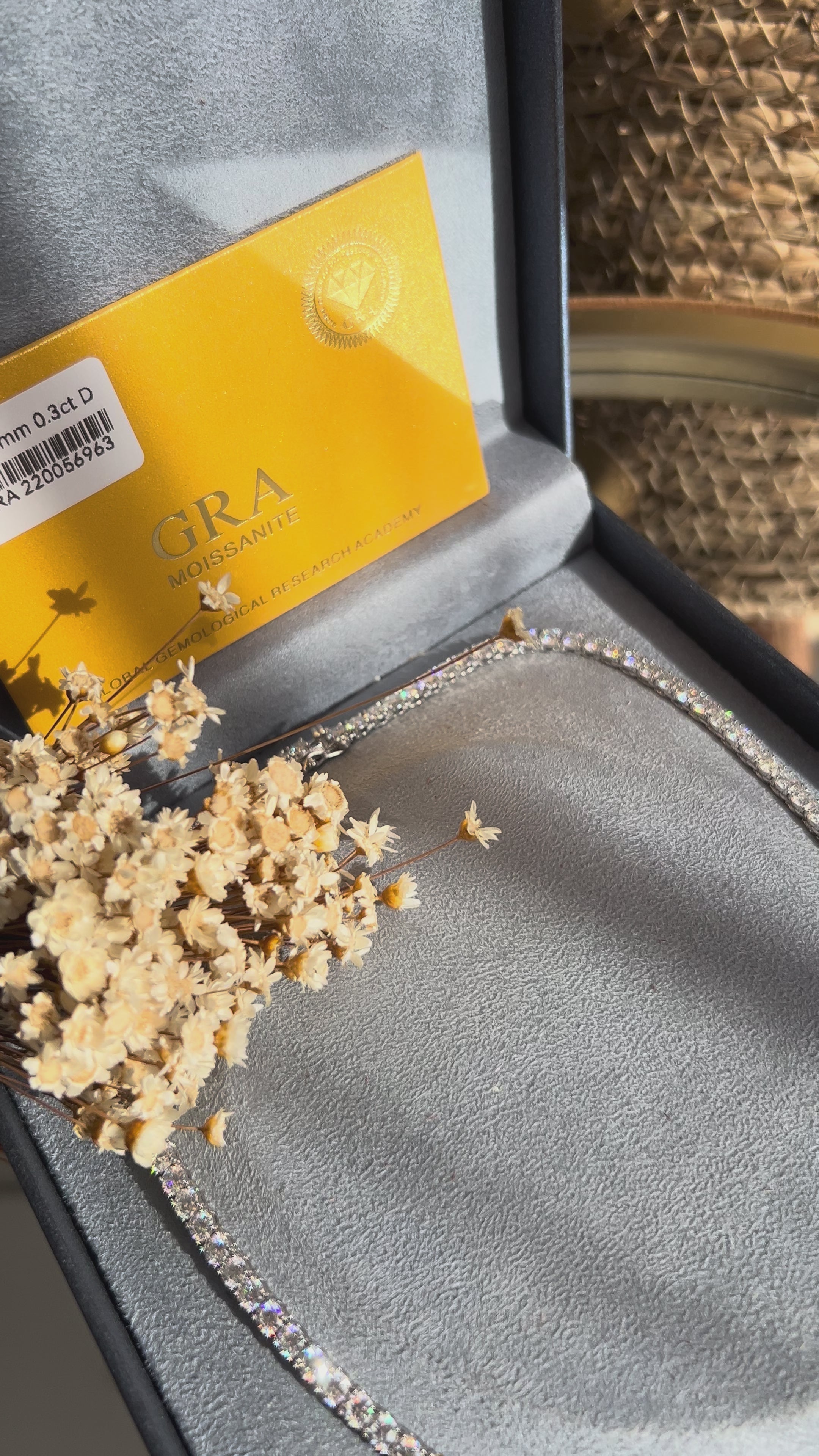 Colar Riviera Moissanite 4.0 mm 0,3CT 43cm (30 pontos)