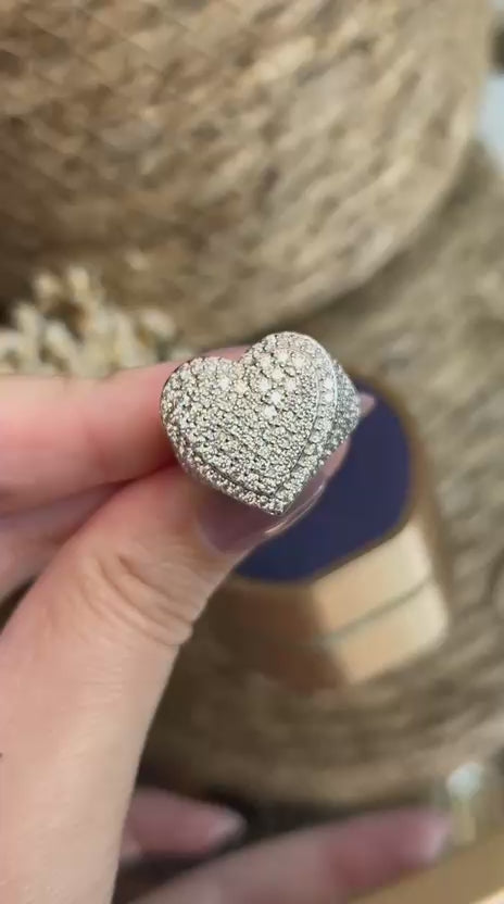 Anel Big Heart Moissanite 3.85ct