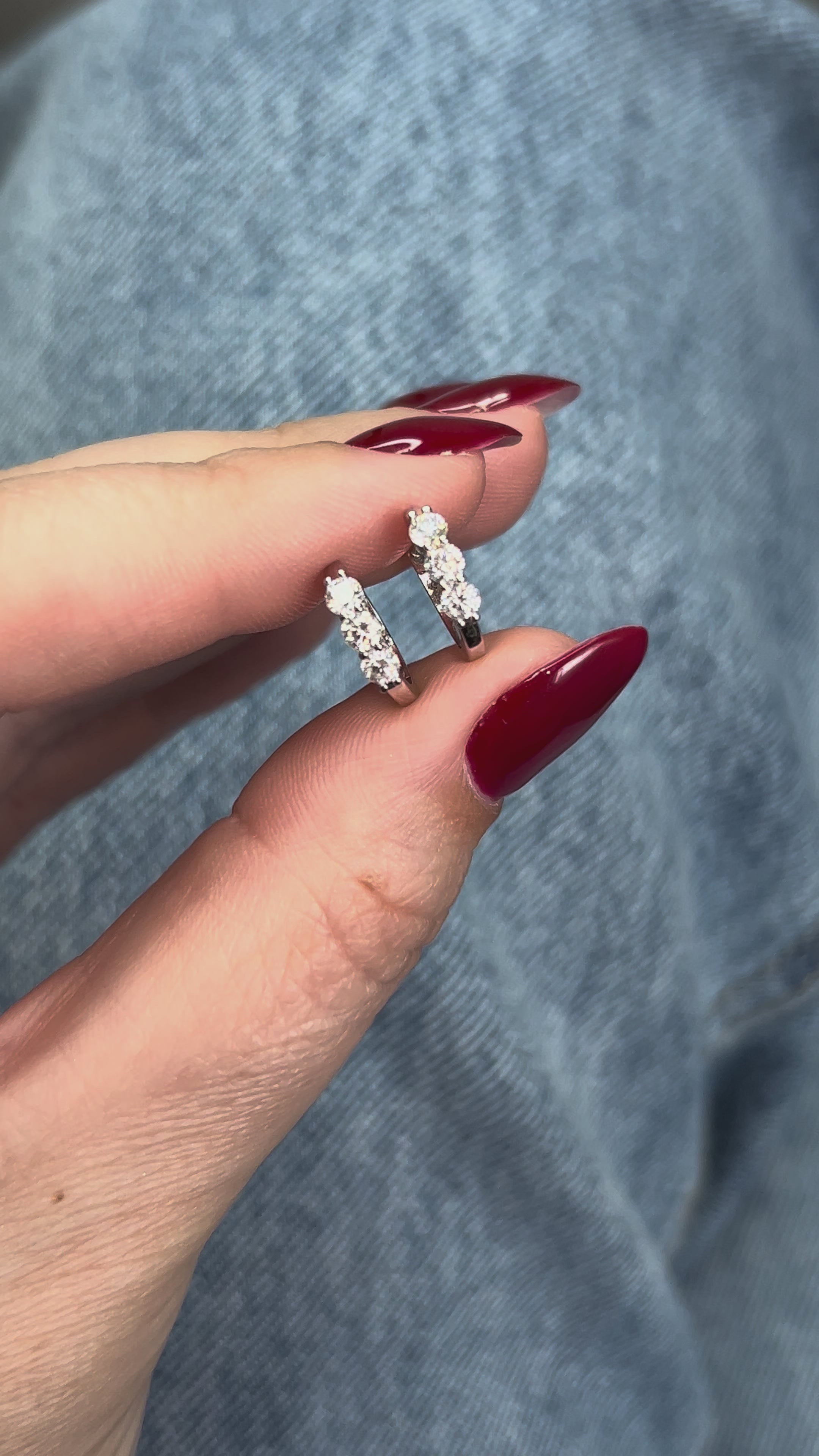Brinco Argola Segundo Furo Moissanite 2,8mm